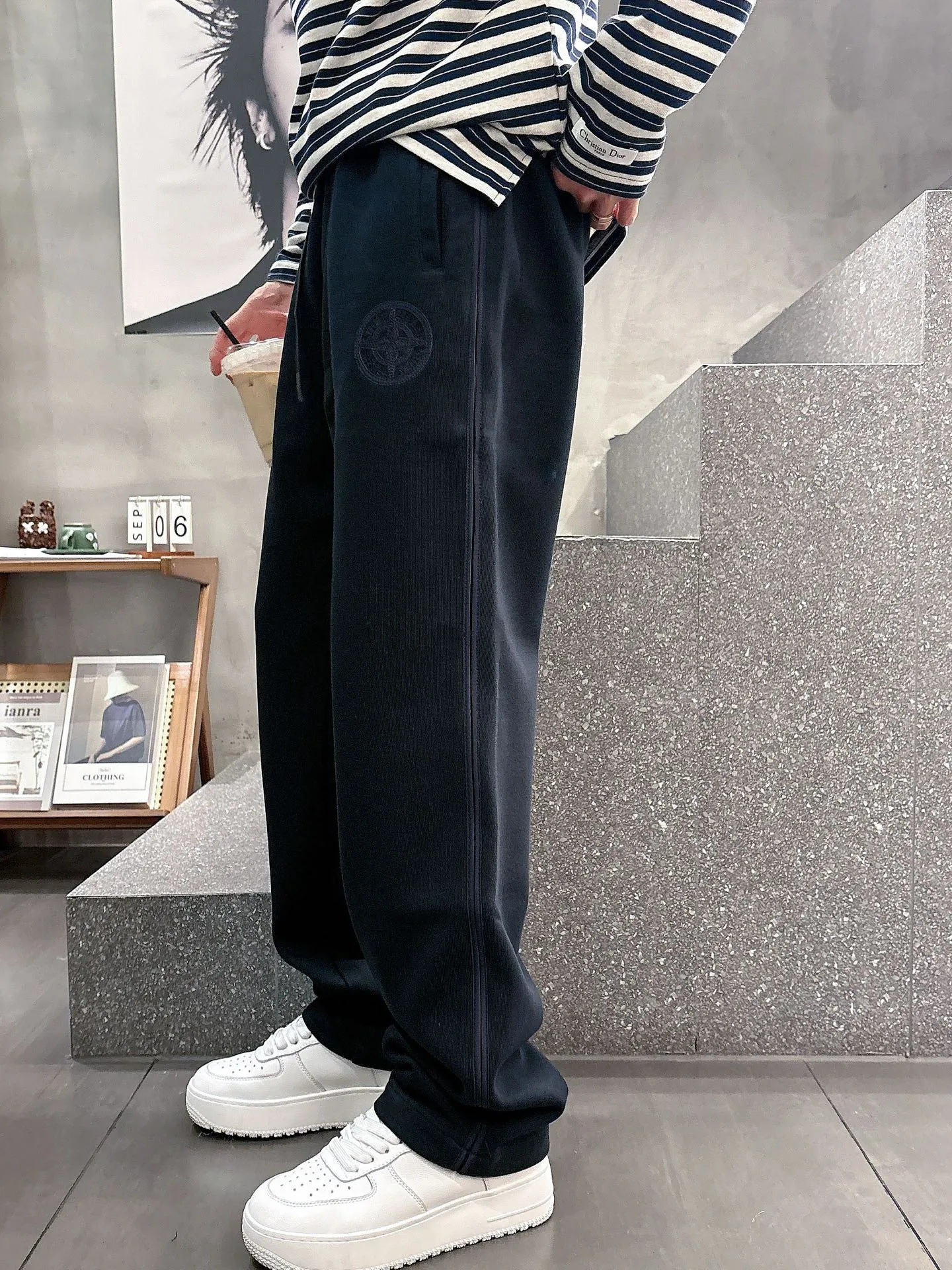 P300 NEW2025 Autumn and Winter New Casual Pants Exclusive Customized Fabric Color: Black and Blue SIZE: M-4XL